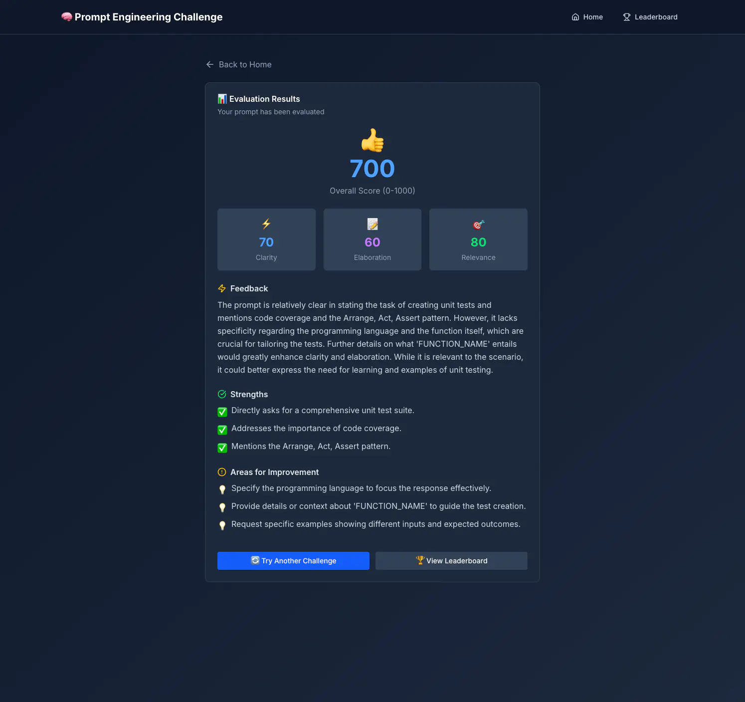 Prompt Engineering Championship screenshot 3